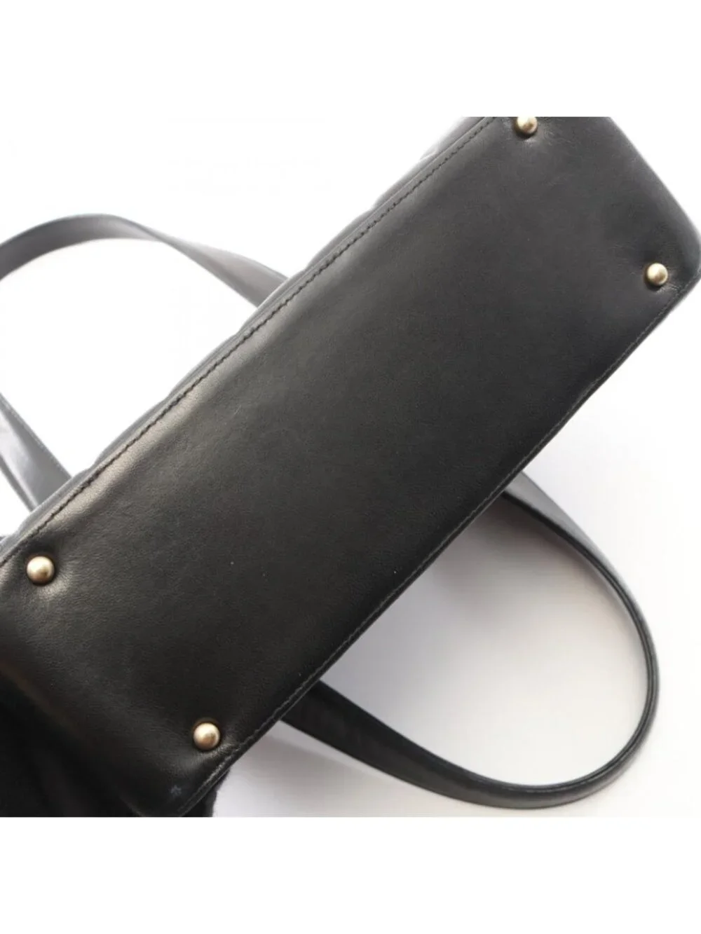Chanel Tote Bag Choco Bar Black Lambskin CC Logo